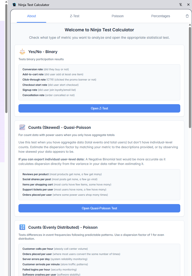 Metric Selection Helper